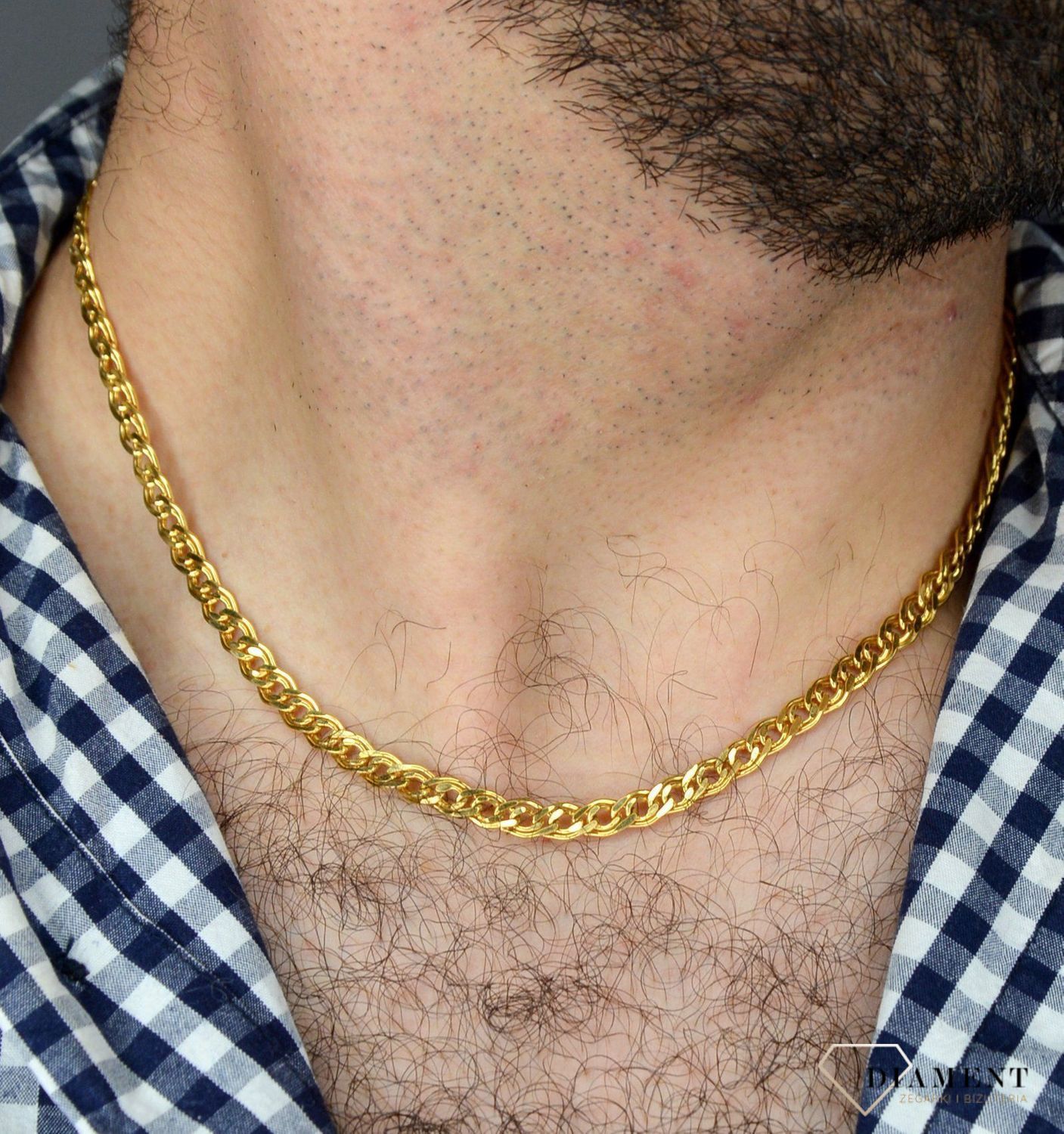 Złoty łańcuszek 585 monalisa 5 mm DIA-LAN-1213-585 5mm ✅ Złoty łańcuszek o splocie monalisa to świetny prezent, który przypadnie go gustu obdarowanej osobie ✅.jpg